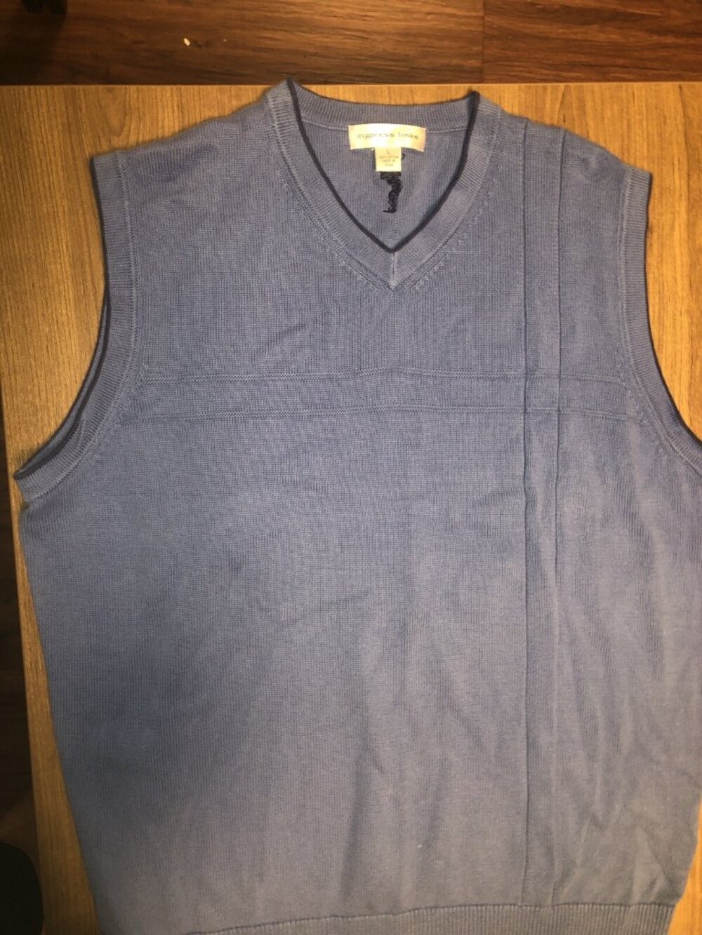 CYPRESS LINKS SWEATER VEST Blue LARGE Shirt Sleeveless